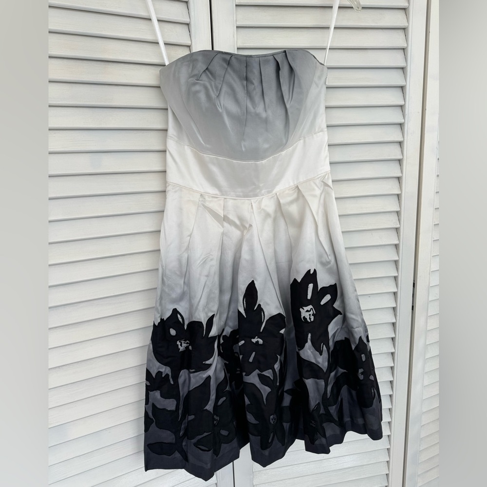 NWOT White House Black Market Ombre Silk Strapless Dress - Size 4 - WHBM